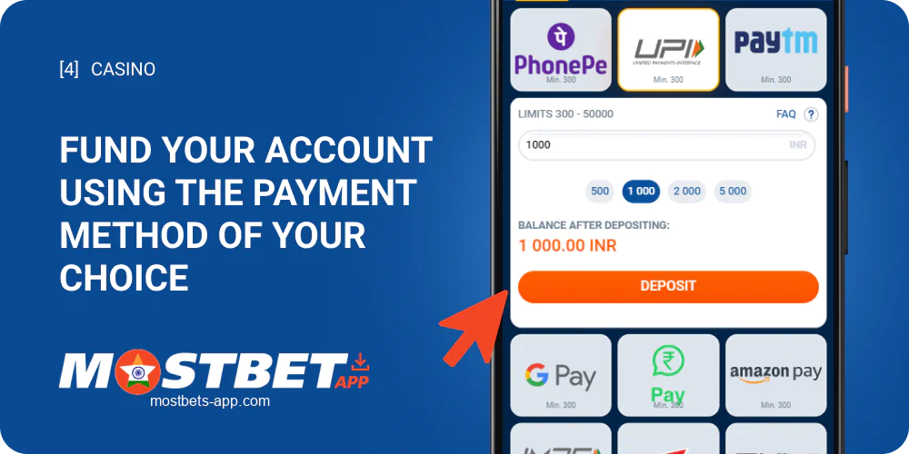 Fund your Mostbet account when you are ready to play for real money