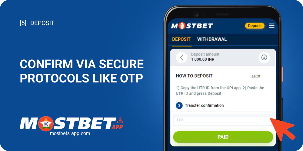 Confirm your Mostbet deposit using secure protocols