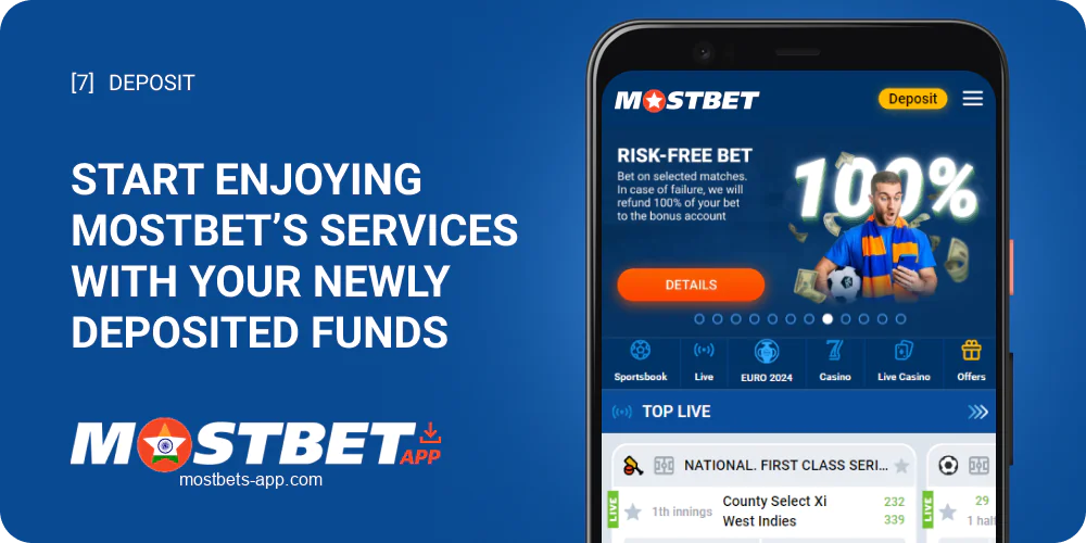 Start playing in the Mostbet app using the funds you just deposited