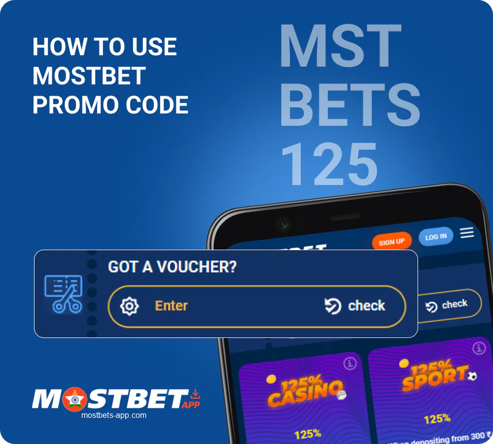 Using promo code on Mostbet India website