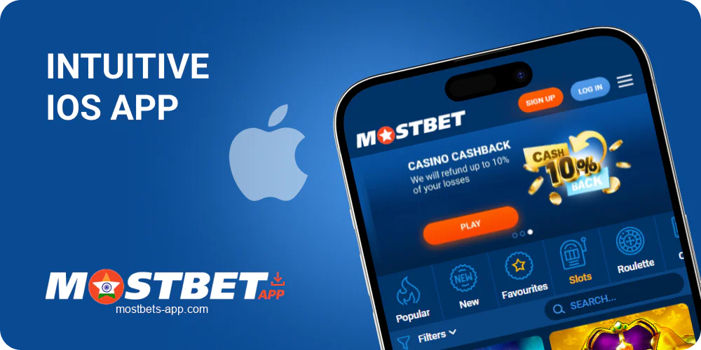 Casino in Mostbet India mobile app for iOS devices