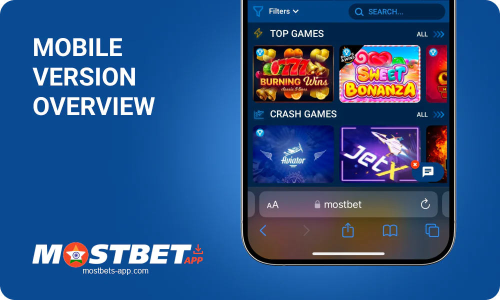 Aviator game in Mostbet mobile version