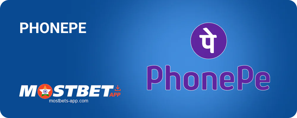 Deposit via PhonePe at Mostbet India