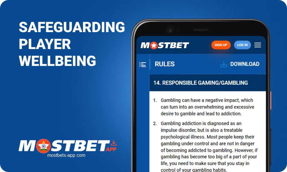 Responsible gambling Mostbet India