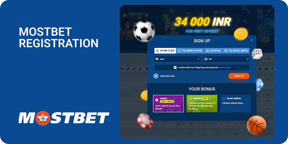 Register at Mostbet India and access all betting and casino features